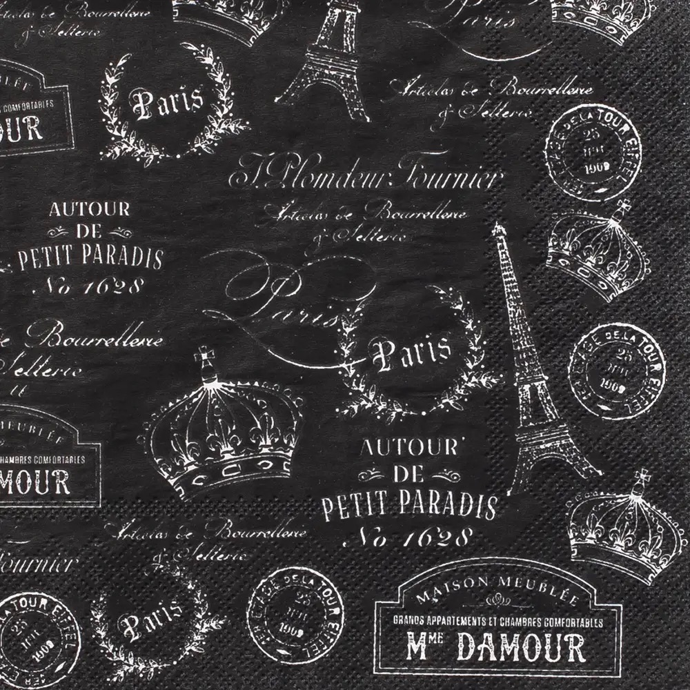Harman Paris Passport Paper Luncheon Napkins, 20 ct
